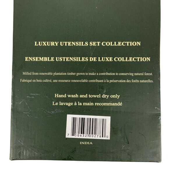 Mountain Woods Luxury Utensils Set Salad Fork & Spoon 12 inch Handcrafted NEW - Picture 4 of 4